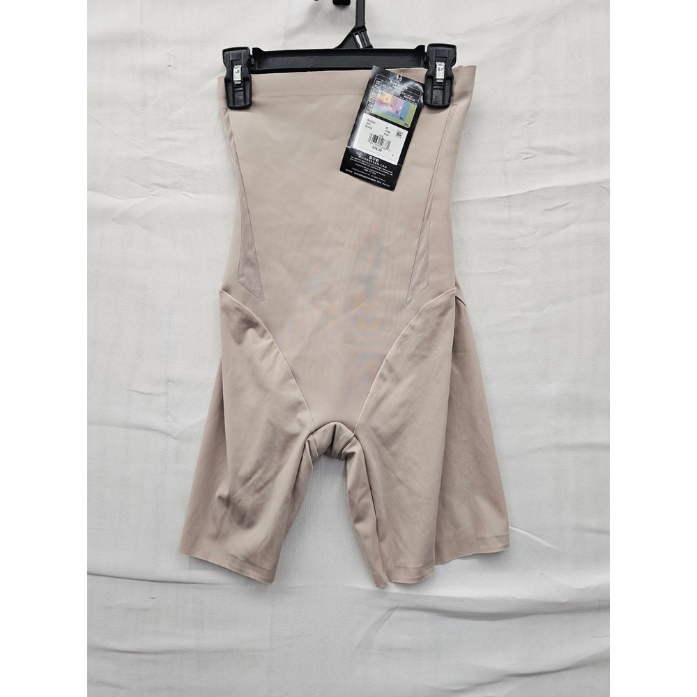 Maidenform Sculpting High Waist Thigh Slimmer Extra Firm Beige‎ SES095 Size M